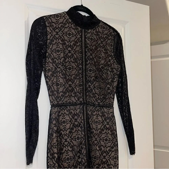 Wilfred Aritzia Black Janvry Lace long Sleeve Dress - Picture 5 of 9